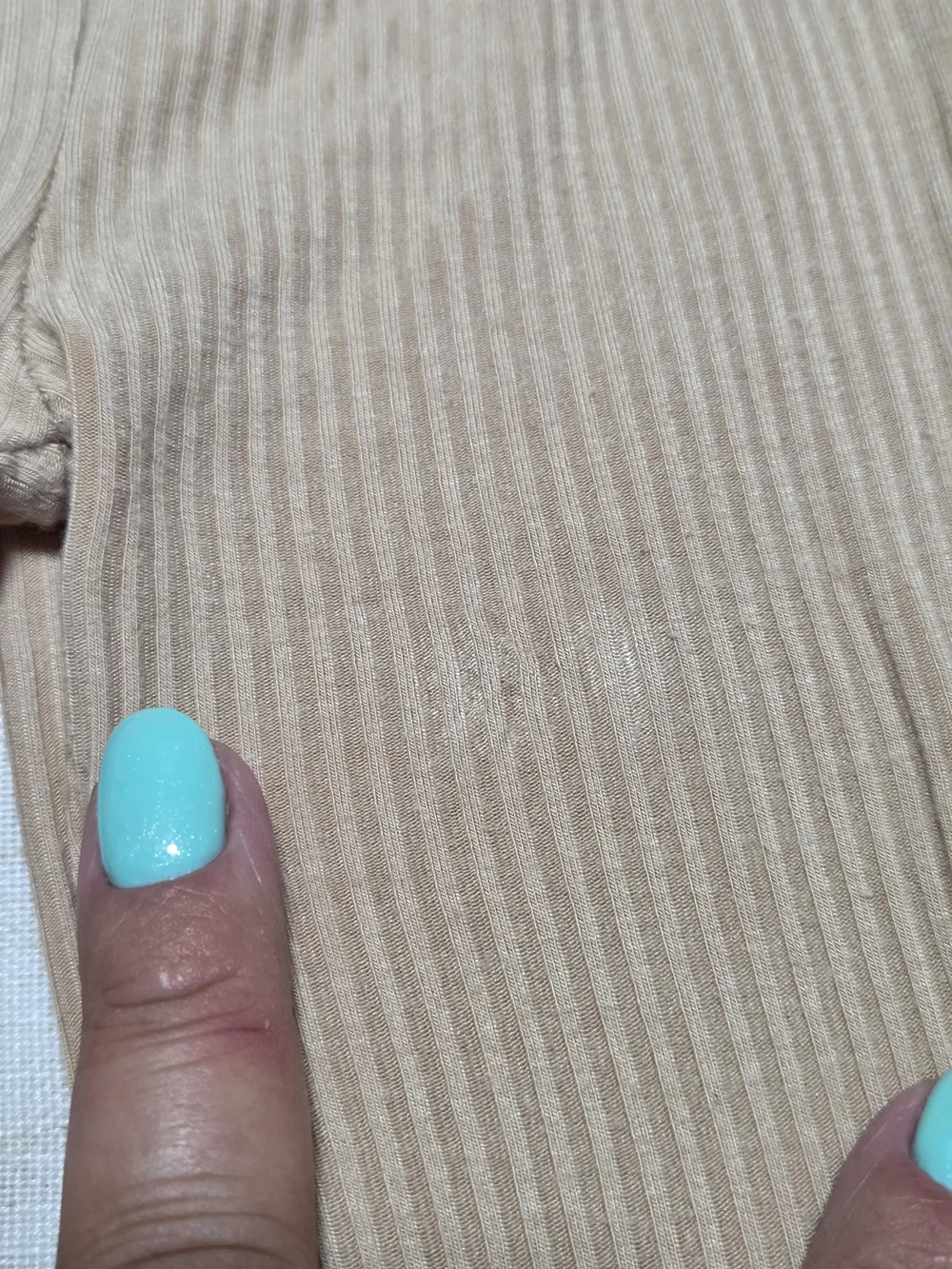 Bums & Roses Kids Ribbed Leggings in Light Tan